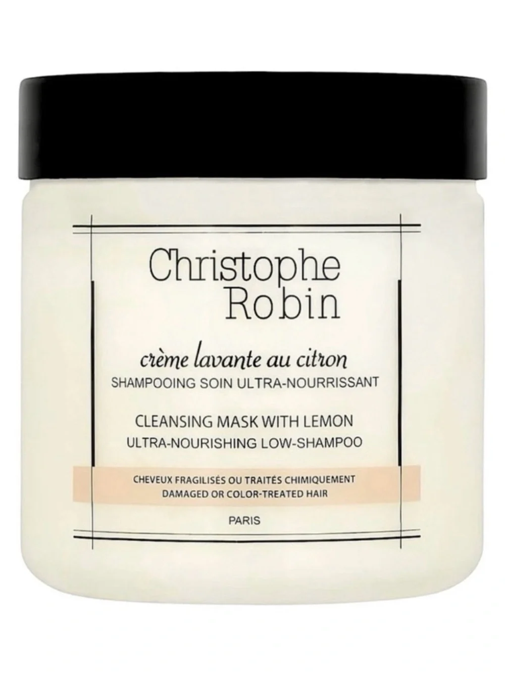 Christophe Robin Cleansing Mask with Lemon Ultra Nourishing Low Shampoo 8.33oz